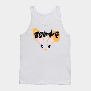 Smile sign language, Easter bunny gift asl Tank Top